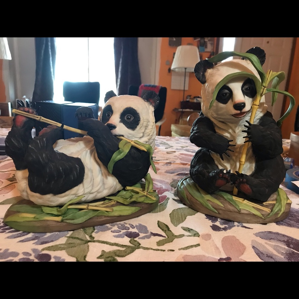 Vintage Boehm Seated and Reclining Pandas